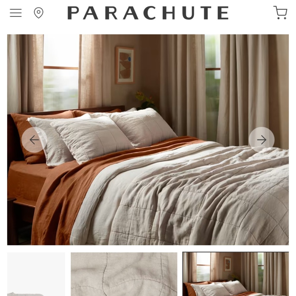 Parachute linen box quilt